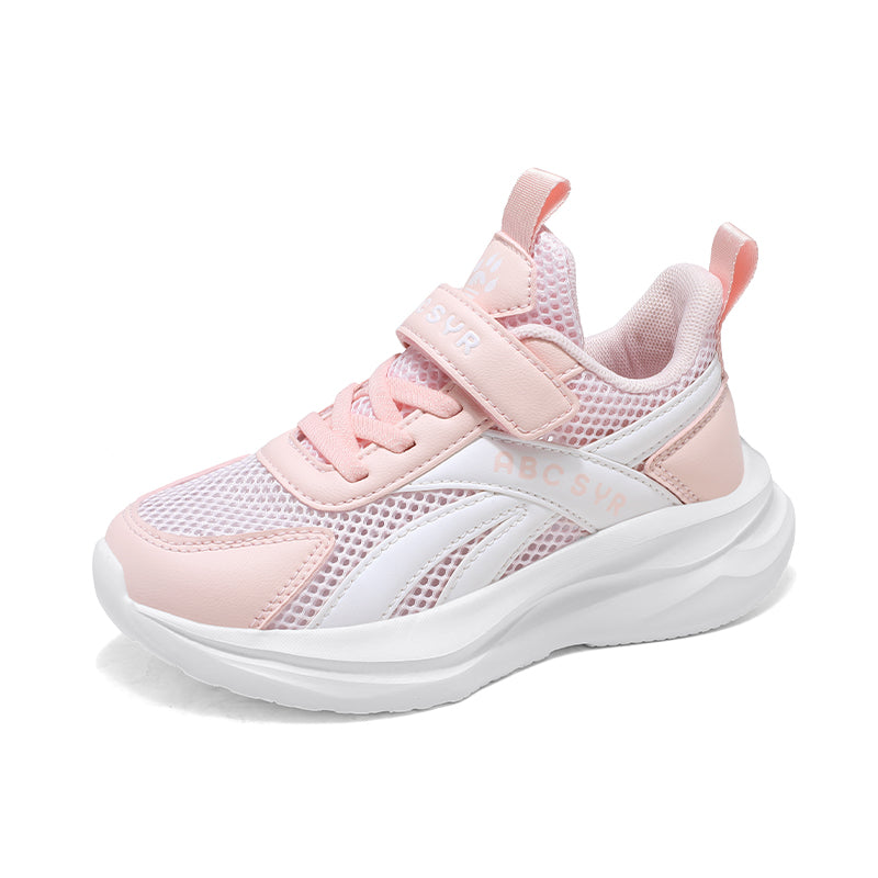 Youth Lightweight Mesh Sneakers with Velcro Strap – Cushioned Sports Shoes for Active Teens