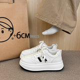 Women’s Cream White Platform Sneakers – Everyday Height Boost Shoes  Soft tone. Extra height. Easy everyday style.