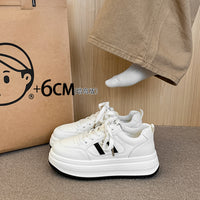 Women’s Cream White Platform Sneakers – Everyday Height Boost Shoes  Soft tone. Extra height. Easy everyday style.