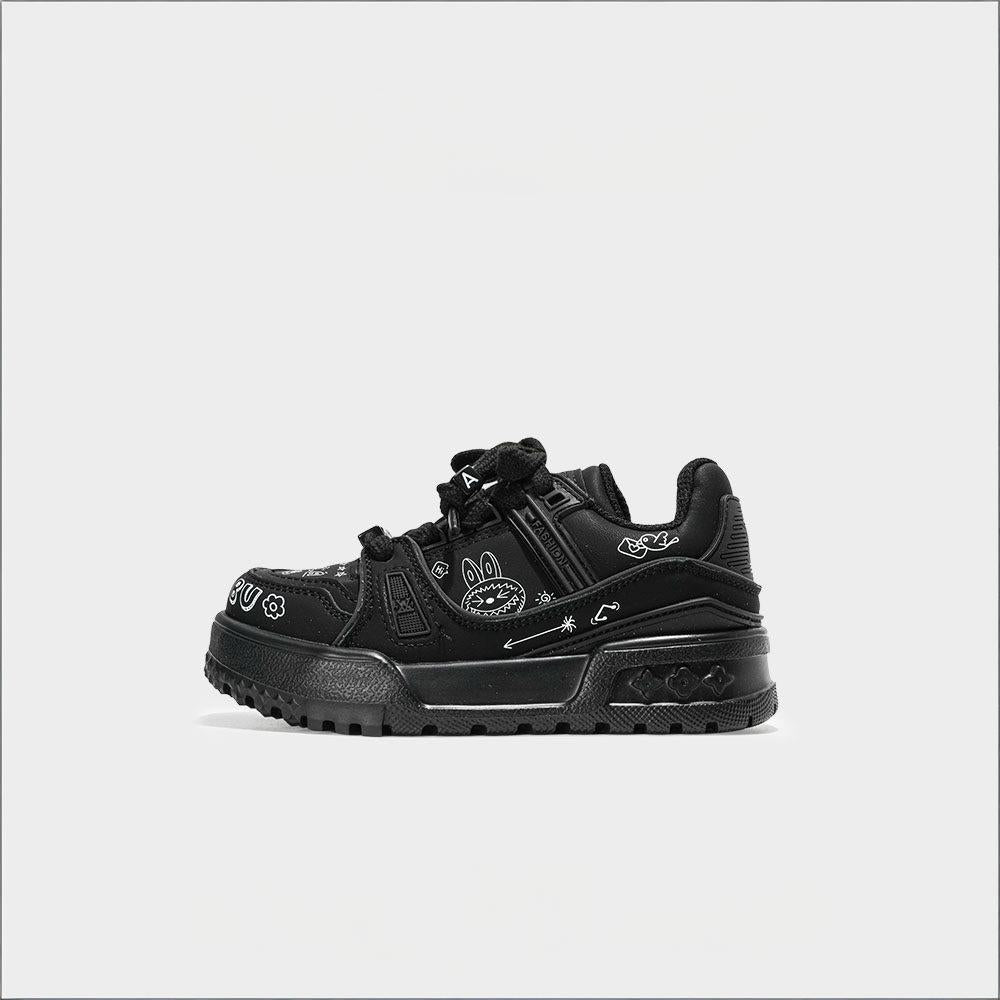 Kids Chunky Sneakers – Graffiti Style Casual Shoes for Boys & Girls