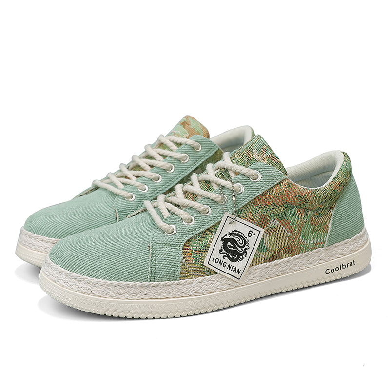 Men’s Casual Canvas Sneakers – Lightweight Breathable Lace-Up Shoes for Daily Wear
