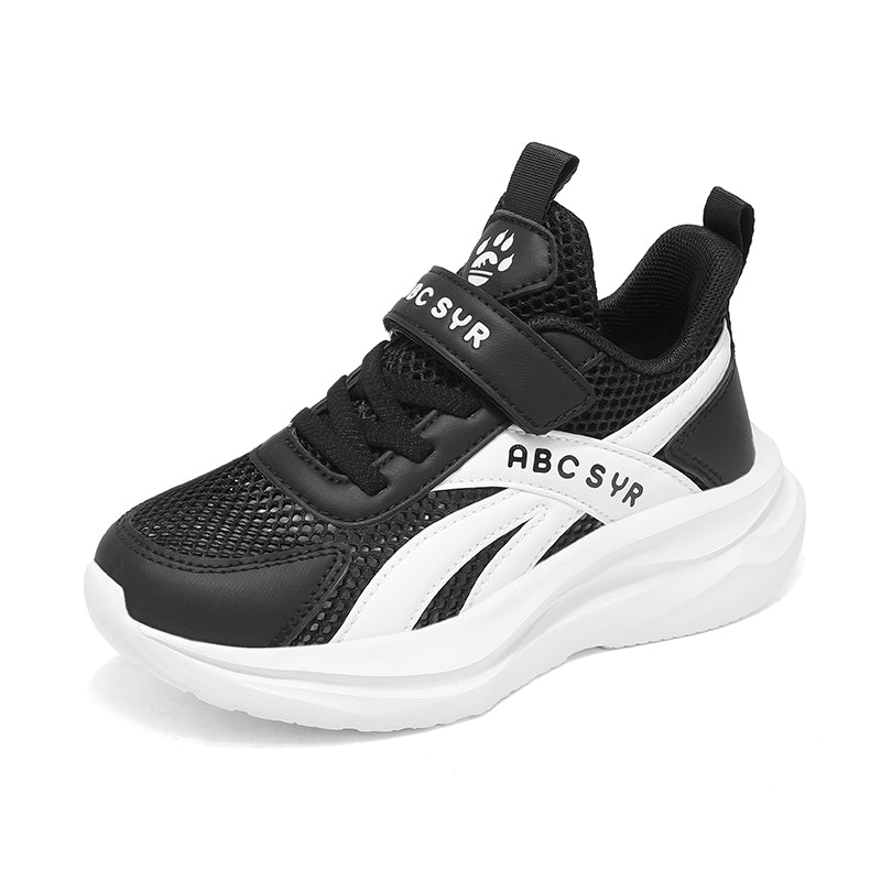 Youth Lightweight Mesh Sneakers with Velcro Strap – Cushioned Sports Shoes for Active Teens