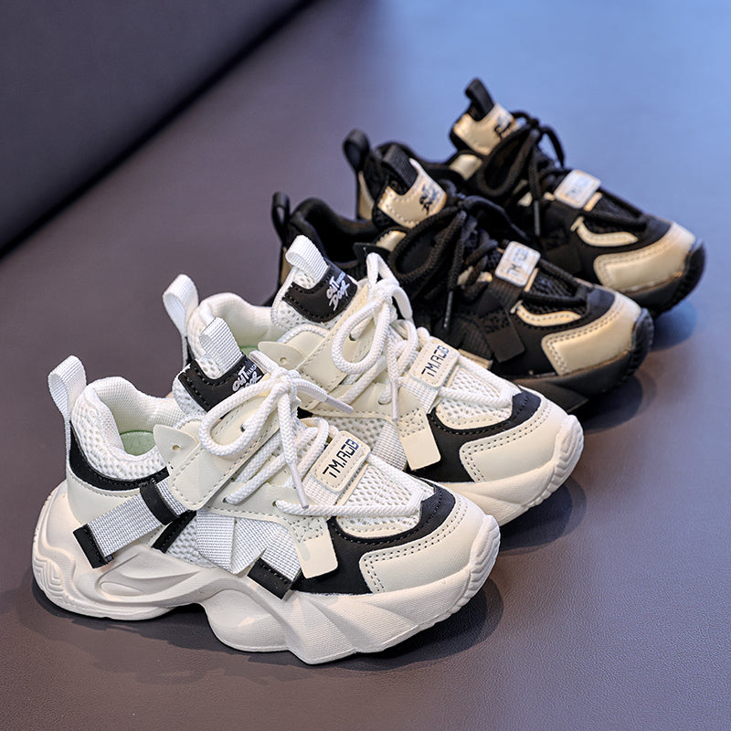 Kids Lightweight Breathable Sneakers – Comfortable Hook & Loop Sports Shoes for Boys & Girls