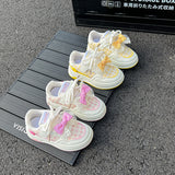 Toddler Girls Sneakers with Bow – Lightweight Breathable Kids Shoes with Velcro Closure