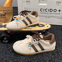 Retro Low-Top Casual Sneakers for Adults – Lightweight Suede & Canvas Everyday Shoes