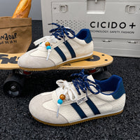Retro Low-Top Casual Sneakers for Adults – Lightweight Suede & Canvas Everyday Shoes