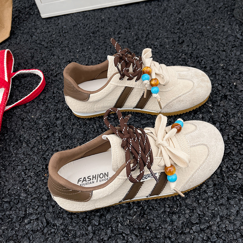 Retro Low-Top Casual Sneakers for Adults – Lightweight Suede & Canvas Everyday Shoes