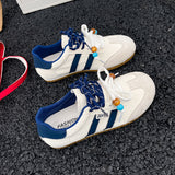Retro Low-Top Casual Sneakers for Adults – Lightweight Suede & Canvas Everyday Shoes