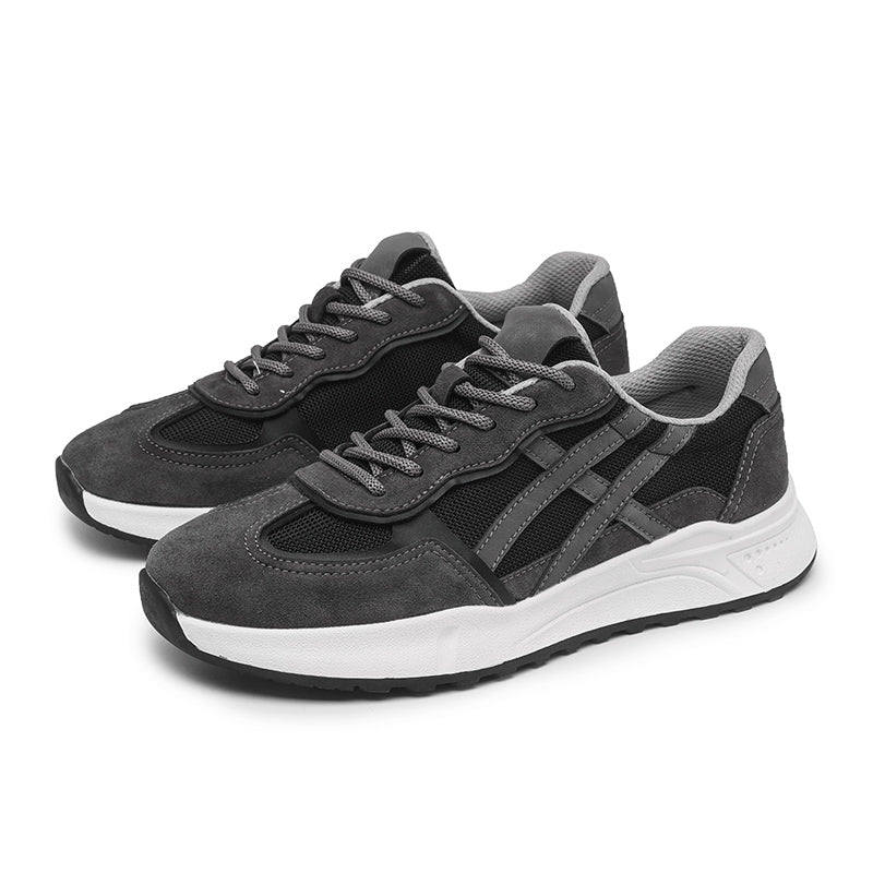 Men’s Lightweight Casual Sneakers – Breathable Mesh & Suede Walking Shoes for Everyday Comfort