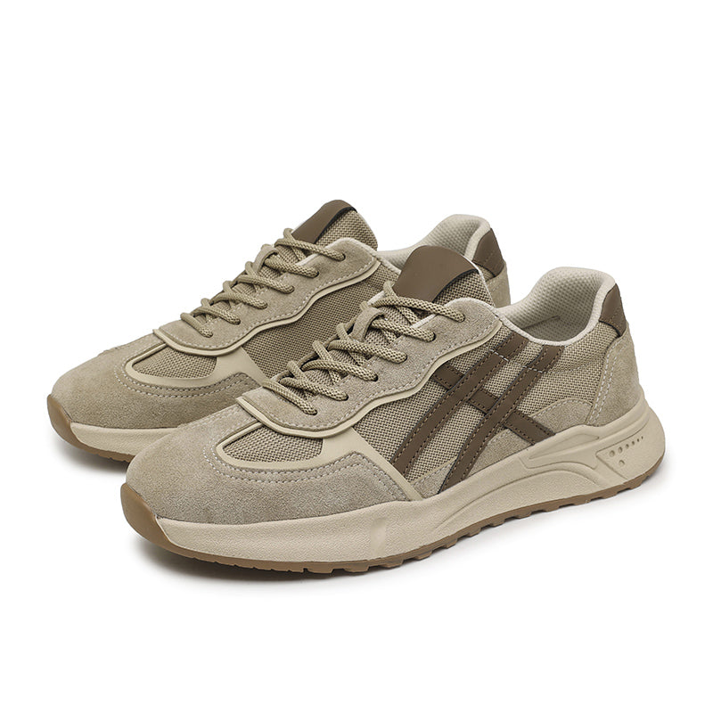 Men’s Lightweight Casual Sneakers – Breathable Mesh & Suede Walking Shoes for Everyday Comfort
