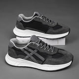 Men’s Lightweight Casual Sneakers – Breathable Mesh & Suede Walking Shoes for Everyday Comfort