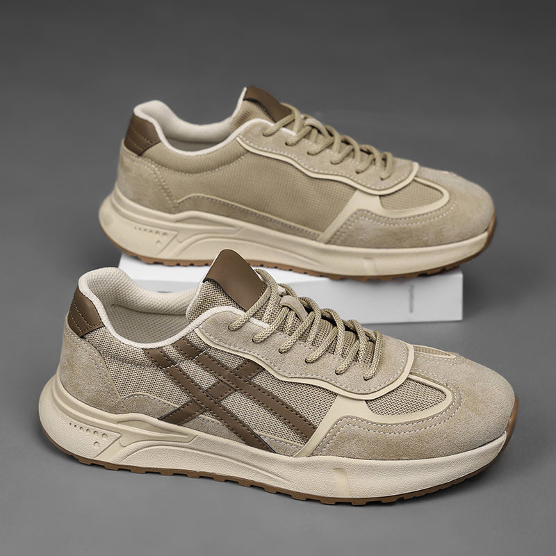 Men’s Lightweight Casual Sneakers – Breathable Mesh & Suede Walking Shoes for Everyday Comfort