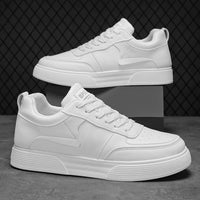 Men’s & Women’s Classic All-White Platform Sneakers – Lightweight Casual Shoes for Daily Wear
