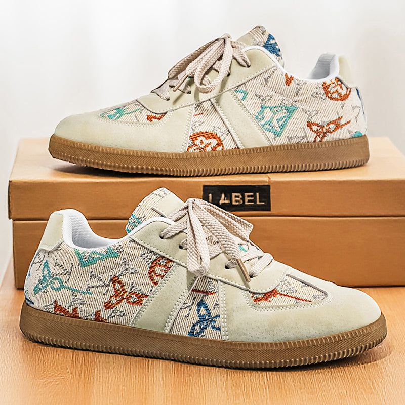 Men’s Retro Casual Sneakers – Lightweight Comfort Lace-Up Daily Walking Shoes