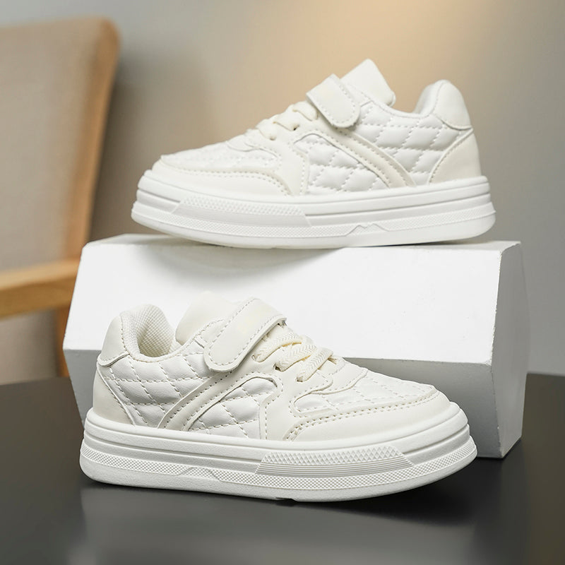 Kids Quilted Sneakers with Velcro Strap – Lightweight Comfortable Shoes for Boys & Girls