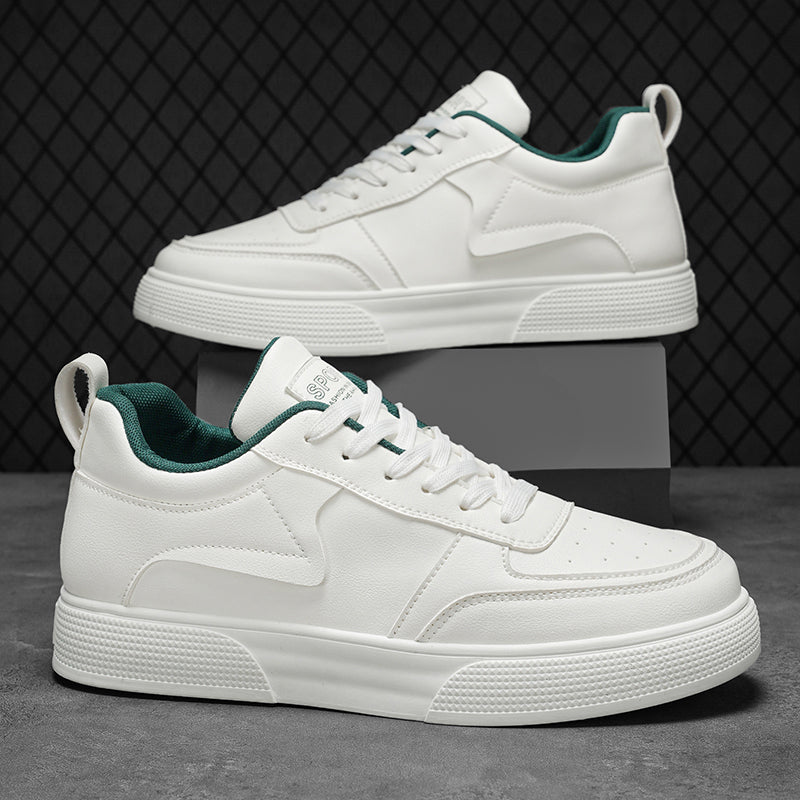 Men’s & Women’s Classic All-White Platform Sneakers – Lightweight Casual Shoes for Daily Wear