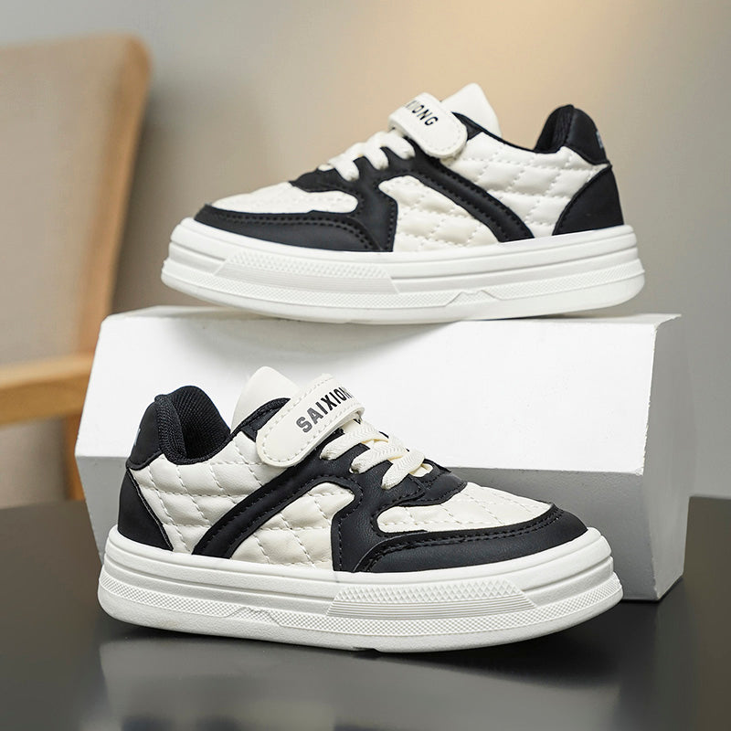 Kids Quilted Sneakers with Velcro Strap – Lightweight Comfortable Shoes for Boys & Girls