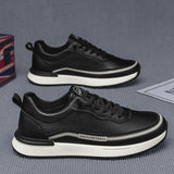 Men’s Casual Platform Sneakers – Comfortable Leather Walking Shoes for Daily Use Designed for everyday comfort with a modern urban silhouette.
