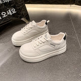 Women’s Minimalist White Platform Sneakers – Everyday Comfort Shoes