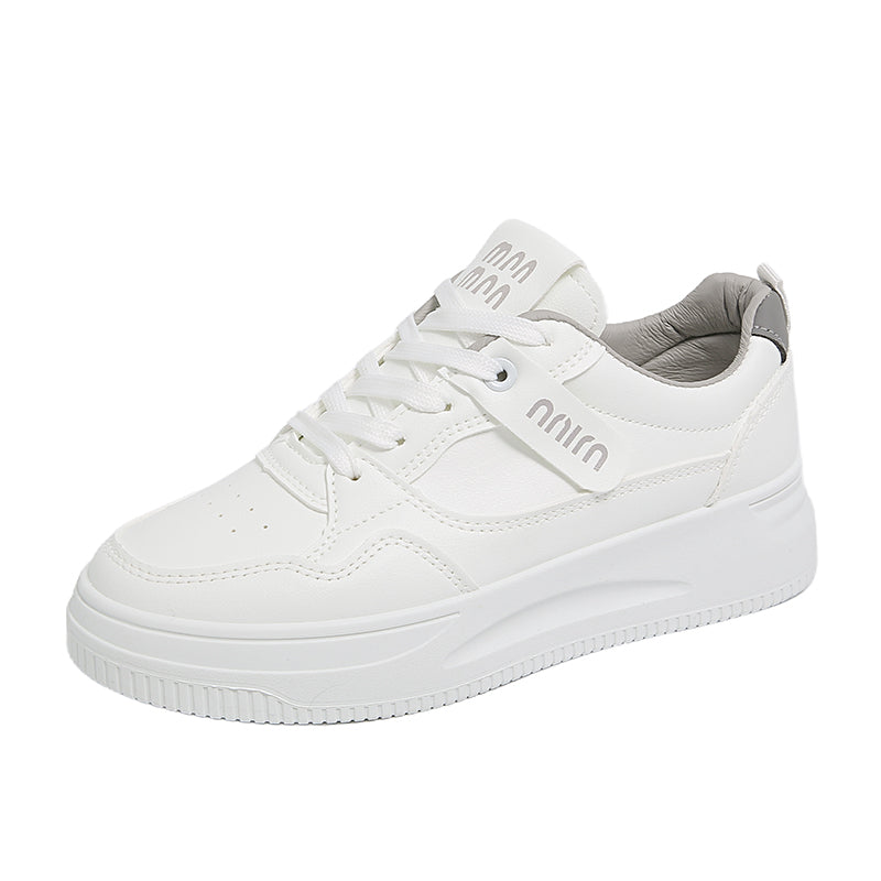 Minimalist White Platform Sneakers for Women & Men – Lightweight Cushioned Everyday Shoes