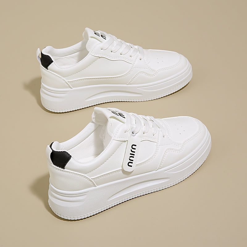 Minimalist White Platform Sneakers for Women & Men – Lightweight Cushioned Everyday Shoes
