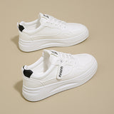 Minimalist White Platform Sneakers for Women & Men – Lightweight Cushioned Everyday Shoes