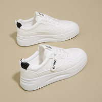 Minimalist White Platform Sneakers for Women & Men – Lightweight Cushioned Everyday Shoes