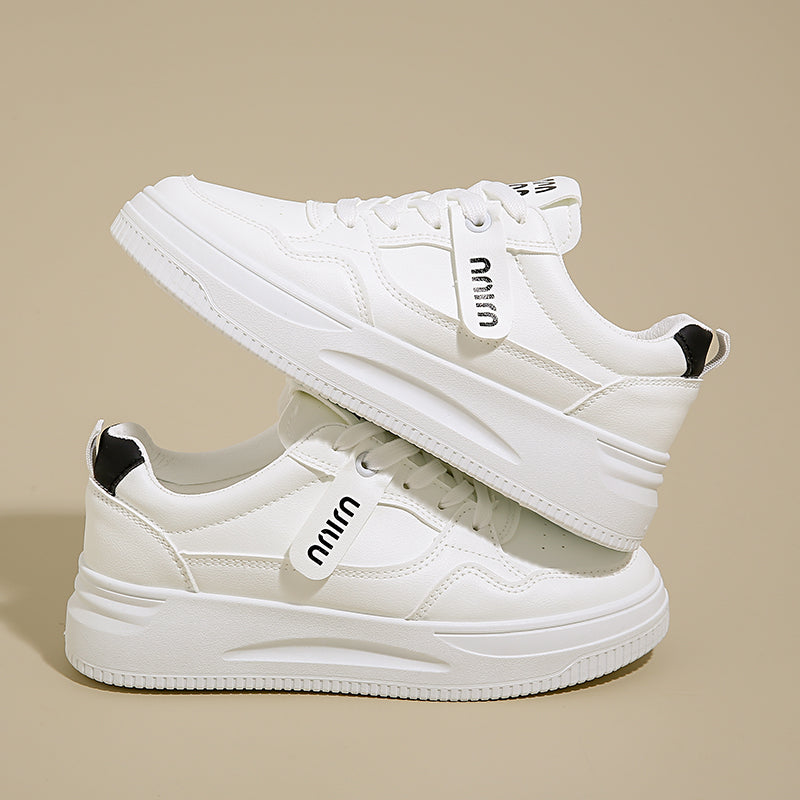 Minimalist White Platform Sneakers for Women & Men – Lightweight Cushioned Everyday Shoes