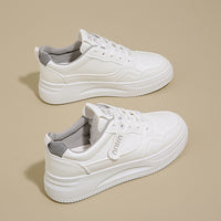 Minimalist White Platform Sneakers for Women & Men – Lightweight Cushioned Everyday Shoes