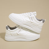 Minimalist White Platform Sneakers for Women & Men – Lightweight Cushioned Everyday Shoes