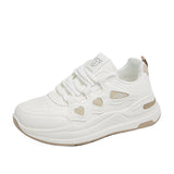 Women’s Platform Casual Sneakers – Lightweight Comfort Shoes with Heart Detail for Everyday Wear