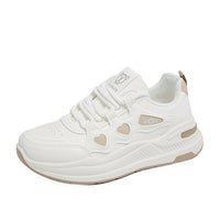 Women’s Platform Casual Sneakers – Lightweight Comfort Shoes with Heart Detail for Everyday Wear