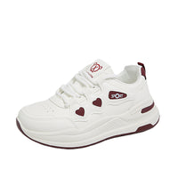 Women’s Platform Casual Sneakers – Lightweight Comfort Shoes with Heart Detail for Everyday Wear