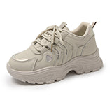 Women’s Chunky Platform Sneakers – Cushioned Thick Sole Casual Walking Shoes