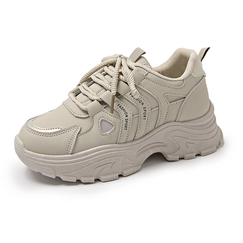 Women’s Chunky Platform Sneakers – Cushioned Thick Sole Casual Walking Shoes