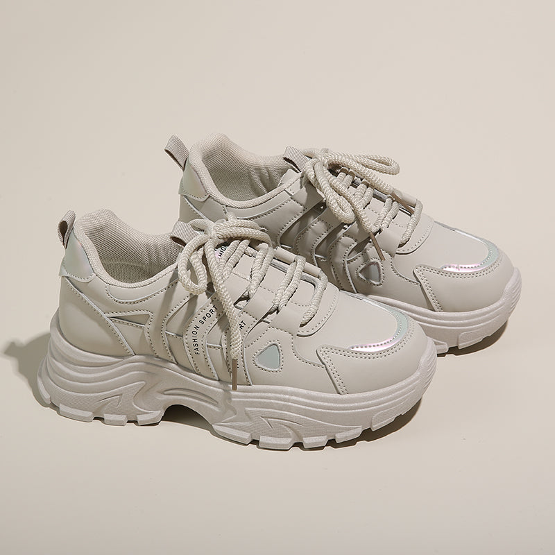 Women’s Chunky Platform Sneakers – Cushioned Thick Sole Casual Walking Shoes