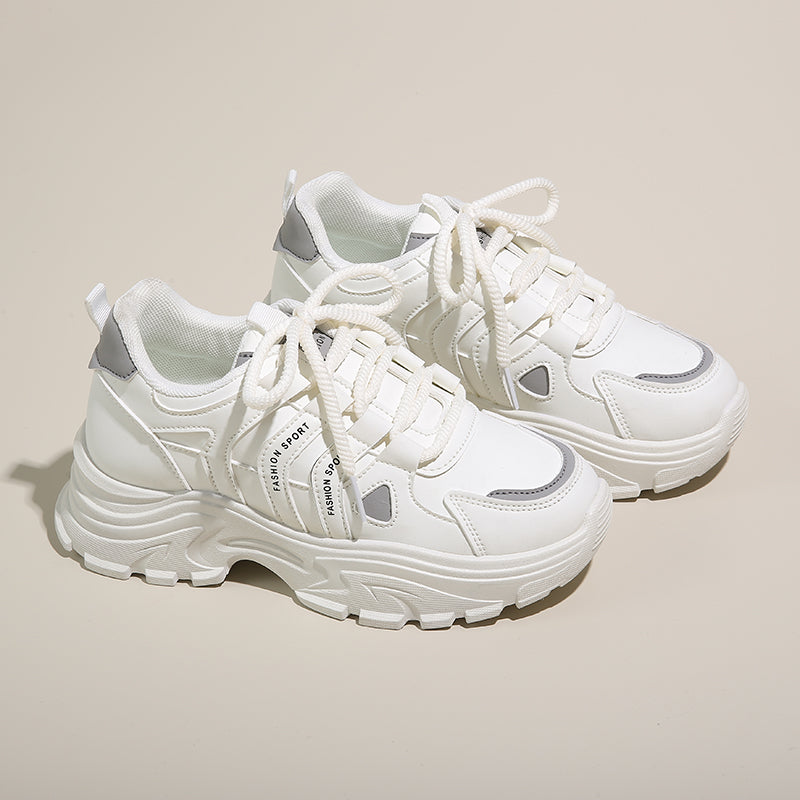 Women’s Chunky Platform Sneakers – Cushioned Thick Sole Casual Walking Shoes