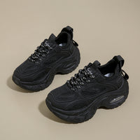 Chunky Air Cushion Sneakers – Breathable Mesh Platform Shoes for Everyday Wear