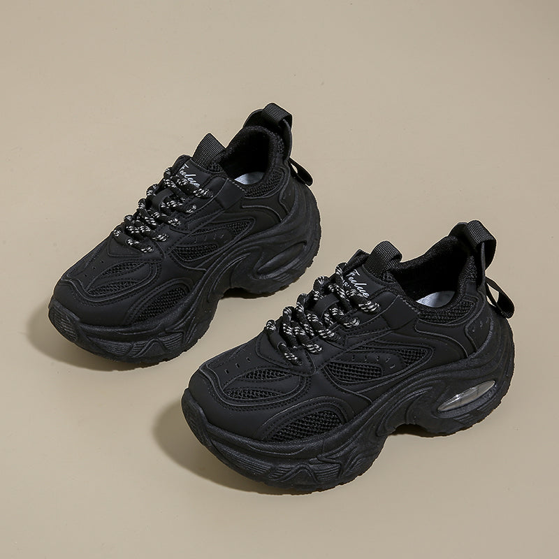 Chunky Air Cushion Sneakers – Breathable Mesh Platform Shoes for Everyday Wear