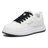 Adult White Platform Sneakers – Casual Thick Sole Shoes for Everyday Wear