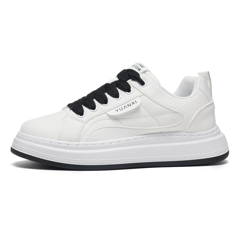 Adult White Platform Sneakers – Casual Thick Sole Shoes for Everyday Wear