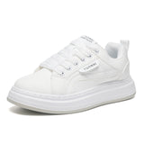 Adult White Platform Sneakers – Casual Thick Sole Shoes for Everyday Wear