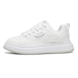 Adult White Platform Sneakers – Casual Thick Sole Shoes for Everyday Wear