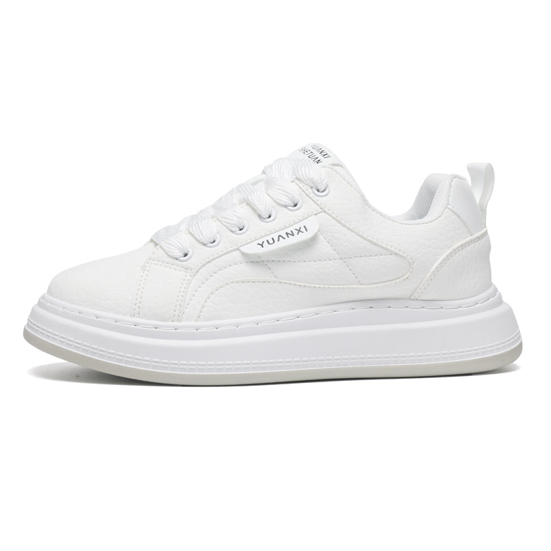 Adult White Platform Sneakers – Casual Thick Sole Shoes for Everyday Wear