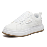 Adult White Platform Sneakers – Casual Thick Sole Shoes for Everyday Wear