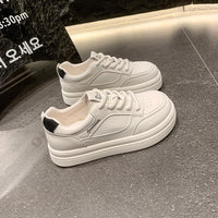Women’s Minimalist White Platform Sneakers – Everyday Comfort Shoes