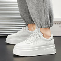 Women’s Minimal Platform Sneakers – Thick Sole White Casual Shoes Clean design. Elevated comfort.  Your everyday white sneakers — upgraded.