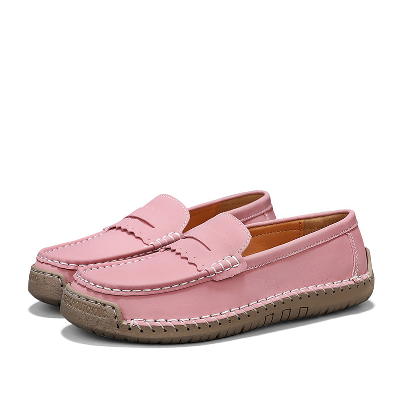 Adult Casual Leather Loafers – Soft Comfortable Slip-On Shoes for Everyday Wear