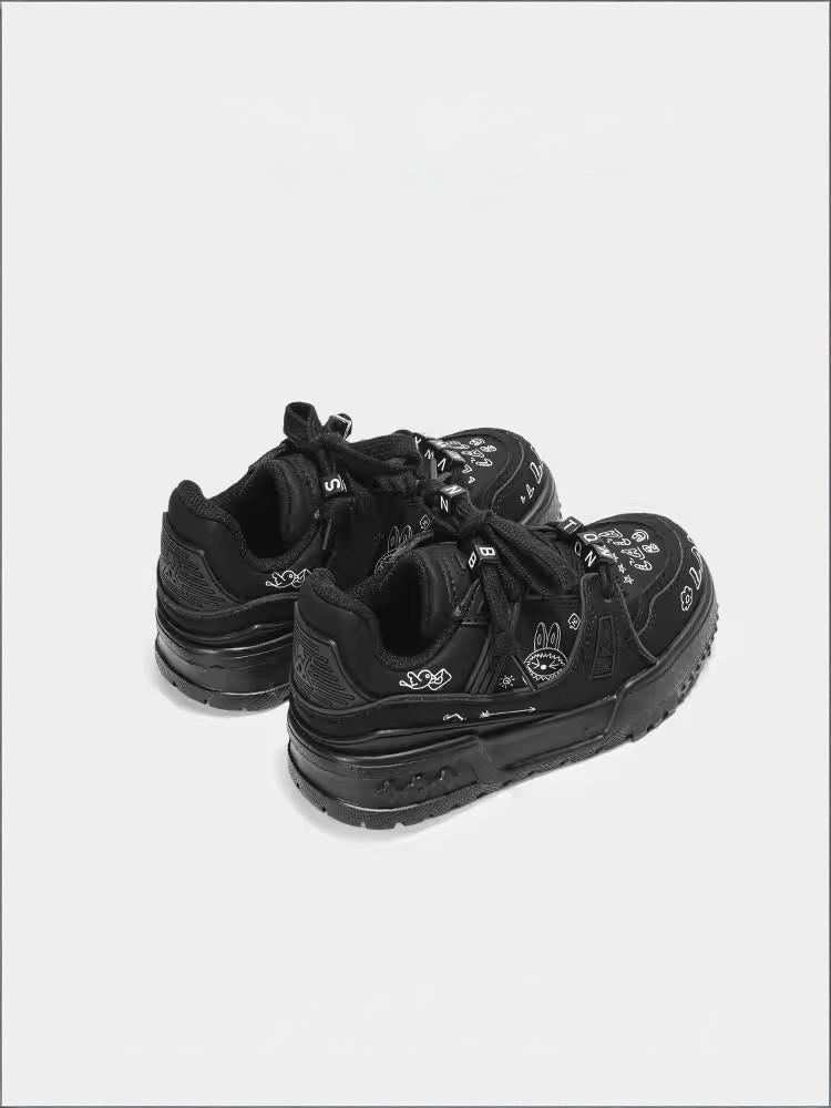 Kids Chunky Sneakers – Graffiti Style Casual Shoes for Boys & Girls