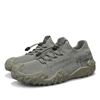 Men’s Lightweight Knit Hiking Shoes – Breathable Outdoor Trail Sneakers with Anti-Slip Sole